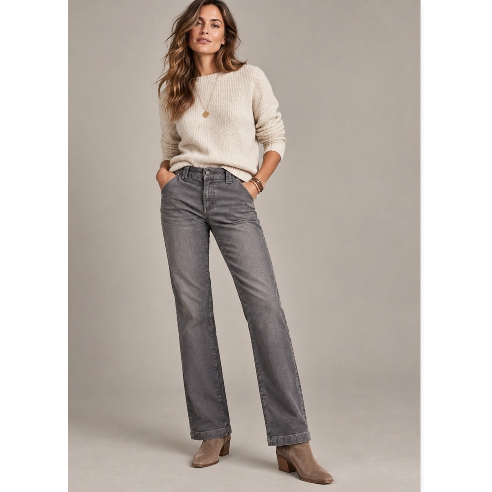 Prana Corduroy Pants 6 Gray Straight Leg Outdoor Casual Gorpcore Hiking Lowrise